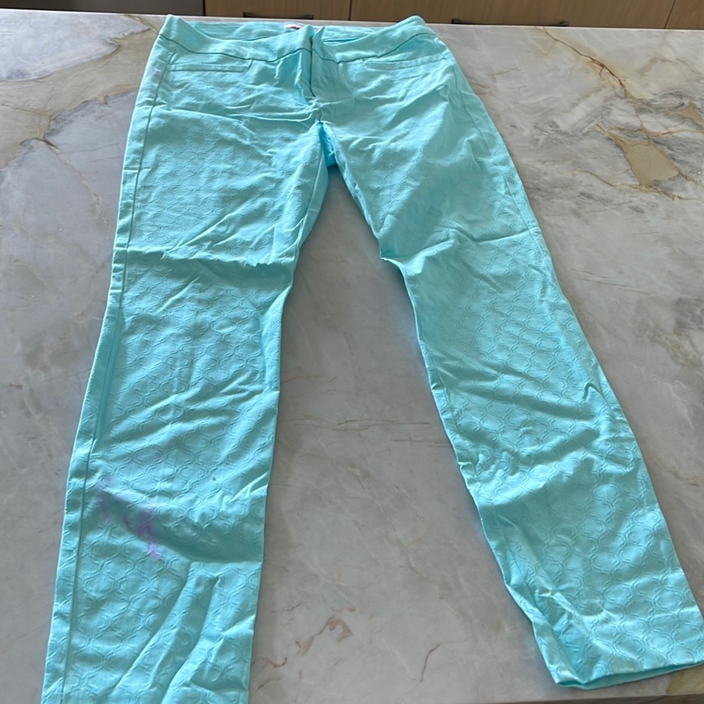 Lilly Pulitzer Womens Size 4 Kelly Textured Skinny Ankle Pant